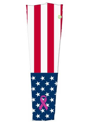 Flag design with pink ribbon
