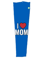 I heart Mom slogan on sleeve