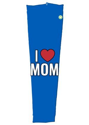 I heart Mom slogan on sleeve