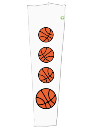 Solid sleeve with 4 basketball overlays