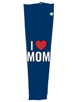I heart mom navy sleeve
