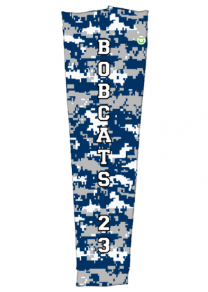 Navy, grey and white digital Camo with Bobcats text
